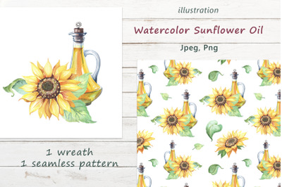 Watercolor Sunflower Oil