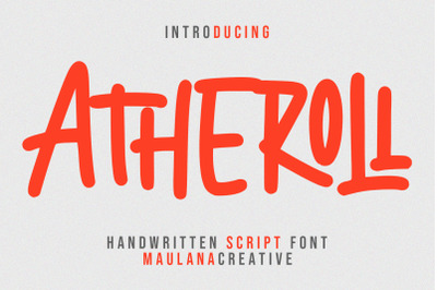 Atheroll Handwritten Font