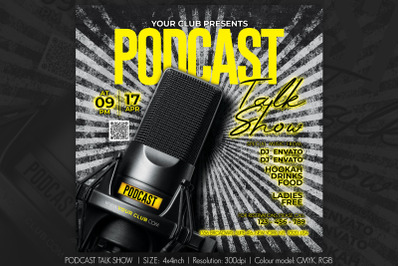 Talk Show Podcast Flyer