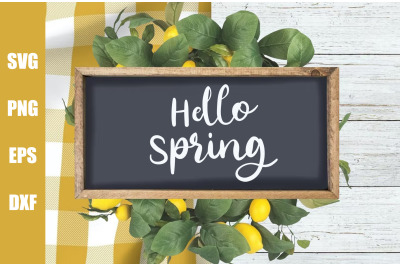 Hello Spring SVG Cut File