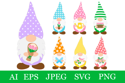 Spring Gnomes bundle. Spring Gnomes SVG. Gnomes sublimation