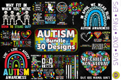Autism Bundle-30 Designs-220309