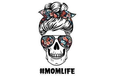 Skull Momlife Sublimation