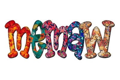 Memaw Flower Pattern Sublimation