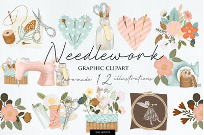 Needlework graphic clipart