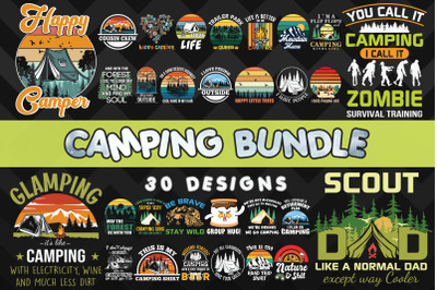 Camping Bundle SVG 30 designs