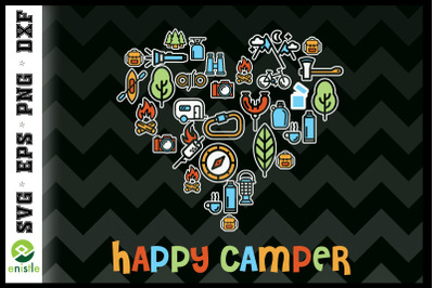 Happy Camper Road Trip Camping Vacation