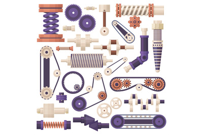 Machine gear parts, machinery, engine industry equipment. Industrial m