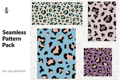 Leopard skin seamless patterns