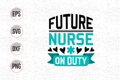 Nurse typographic lettering quotes design vector.