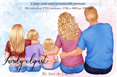 Family Clipart, Father&#039;s Day, Mother&#039;s Day