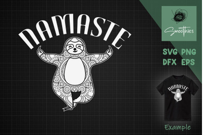 Namaste Sloth Yoga Easy Pose Svg