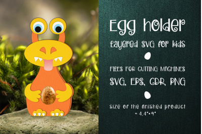 Yellow Monster Chocolate Egg Holder Template