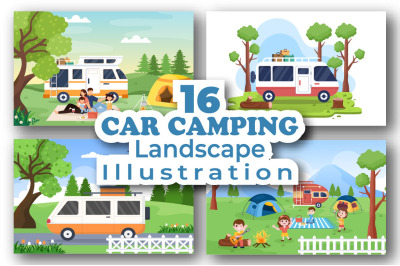 16 Car Camping to Adventure Illustration