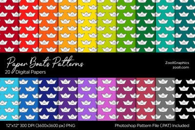 Paper Boats Digital Papers