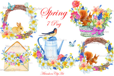 Watercolor spring PNG Clipart , Easter clipart,