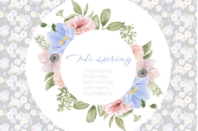 Spring watercolor clipart