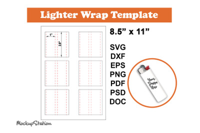 Lighter Label Template SVG| Lighter Wrapper Template PSD