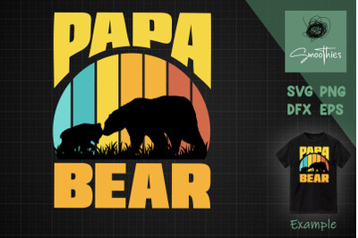 Father&#039;s Day Svg Papa Bear