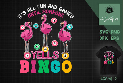 Flamingo Bingo Funny Svg