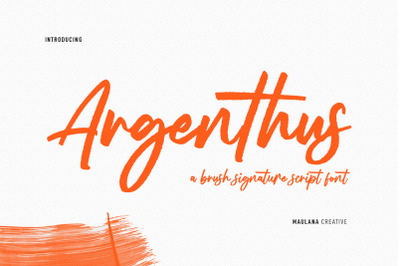 Argenthus Script Font