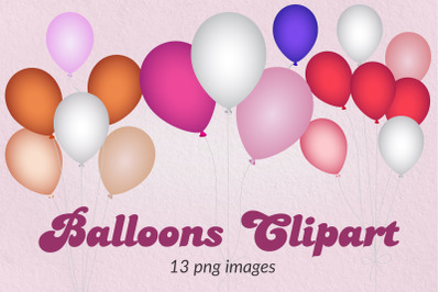 Balloons Clipart, Overlays for Photoshop
