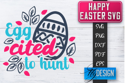 Happy Easter SVG | Cute Easter Quote SVG | Easter Bunny SVG