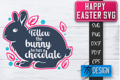 Happy Easter SVG | Cute Easter Quote SVG | Easter Bunny SVG