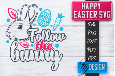 Happy Easter SVG | Cute Easter Quote SVG | Easter Bunny SVG