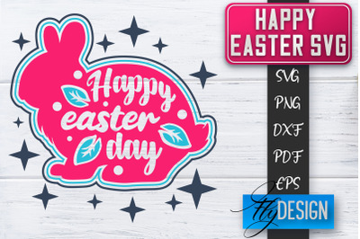 Happy Easter SVG | Cute Easter Quote SVG | Easter Bunny SVG