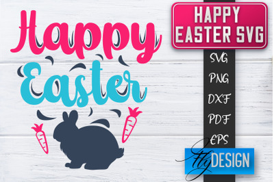 Happy Easter SVG | Cute Easter Quote SVG | Easter Bunny SVG