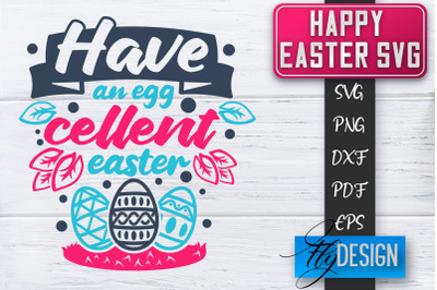 Happy Easter SVG | Cute Easter Quote SVG | Easter Bunny SVG