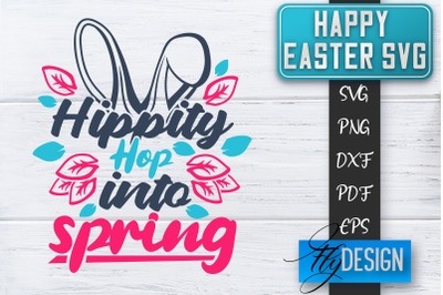 Happy Easter SVG | Cute Easter Quote SVG | Easter Bunny SVG