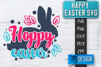 Happy Easter SVG | Cute Easter Quote SVG | Easter Bunny SVG