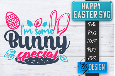 Happy Easter SVG | Cute Easter Quote SVG | Easter Bunny SVG