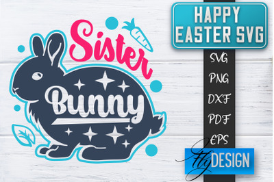 Happy Easter SVG | Cute Easter Quote SVG | Easter Bunny SVG