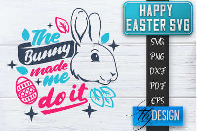 Happy Easter SVG | Cute Easter Quote SVG | Easter Bunny SVG