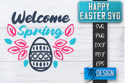 Happy Easter SVG | Cute Easter Quote SVG | Easter Bunny SVG