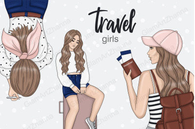 Travel Girls Clipart