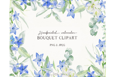 Watercolor bouquet clipart PNG #c39