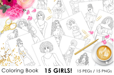 Coloring Book 15 Girls