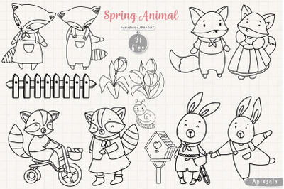Cute Animal &amp; Spring Seasonal Elements