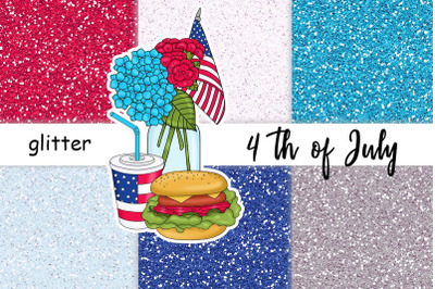 4 of July Fourth of July Glitter