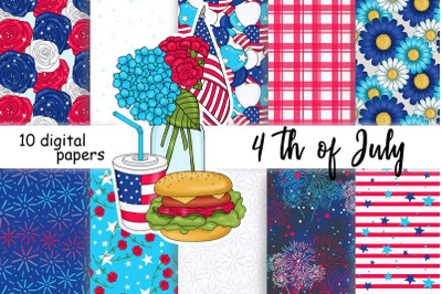 4 of July Fourth of July Pattern