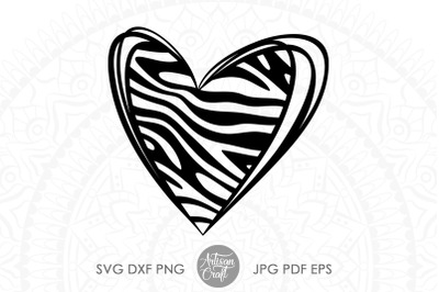 Tiger heart SVG, tiger print SVG