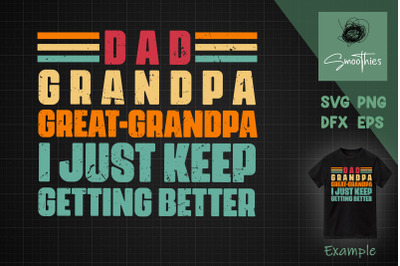 Fathers Day Gift Great Grandpa Papa Svg