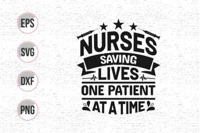 Nurse typographic lettering quotes design vector.