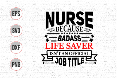 Nurse typographic lettering quotes design vector.