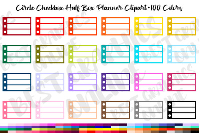 Circle List Planner Half Box Planner Stickers Circles Checklist