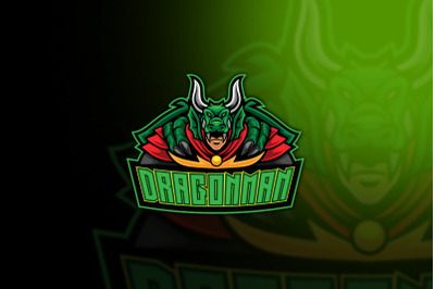 Dragon Warrior Esport Logo Template